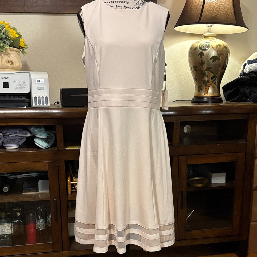 Calvin Klein Collection Cream Midi Dress